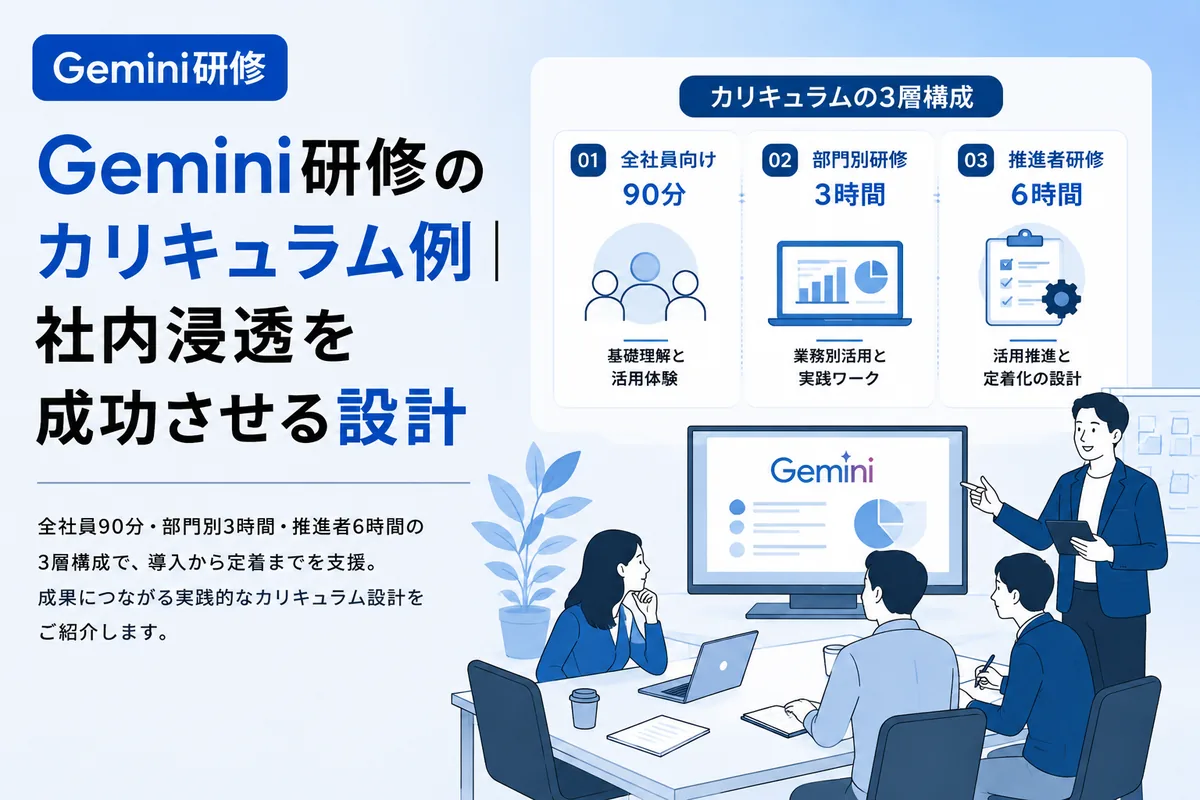 Gemini研修のカリキュラム例｜社内浸透を成功させる設計